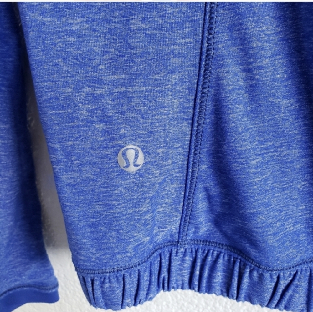 Lululemon Blue Pace Pusher Half Zip Pull Over Sweater Size 4 Run Yoga - Picture 4 of 5